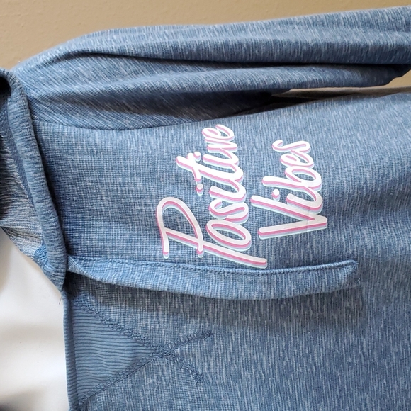 Womens Jaclyn Intimates Hooded Sleep Shirt Top "Positive Vibes" Size Sm XL NWT - Picture 2 of 4